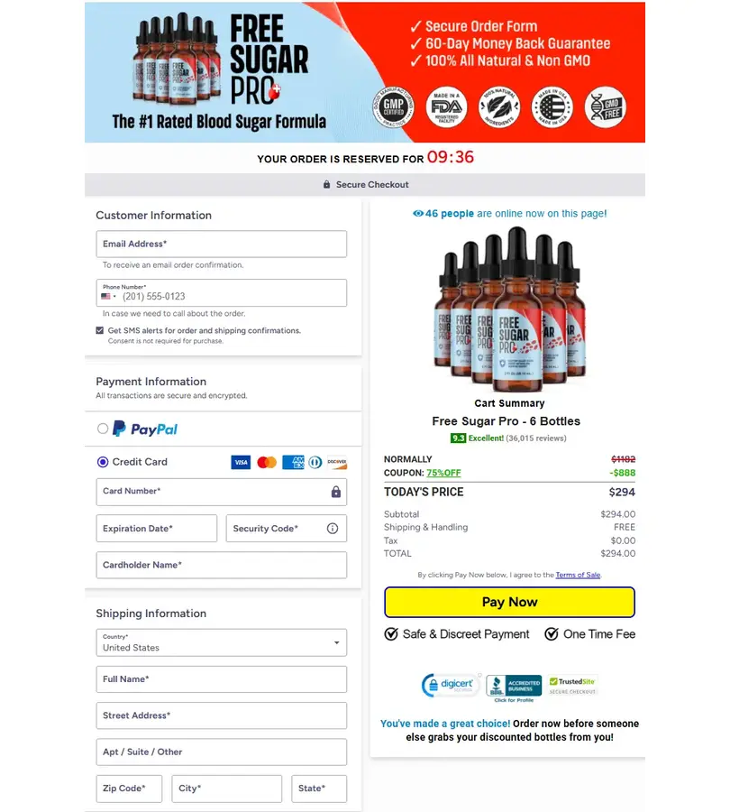 Free Sugar Pro Secure Checkout Page